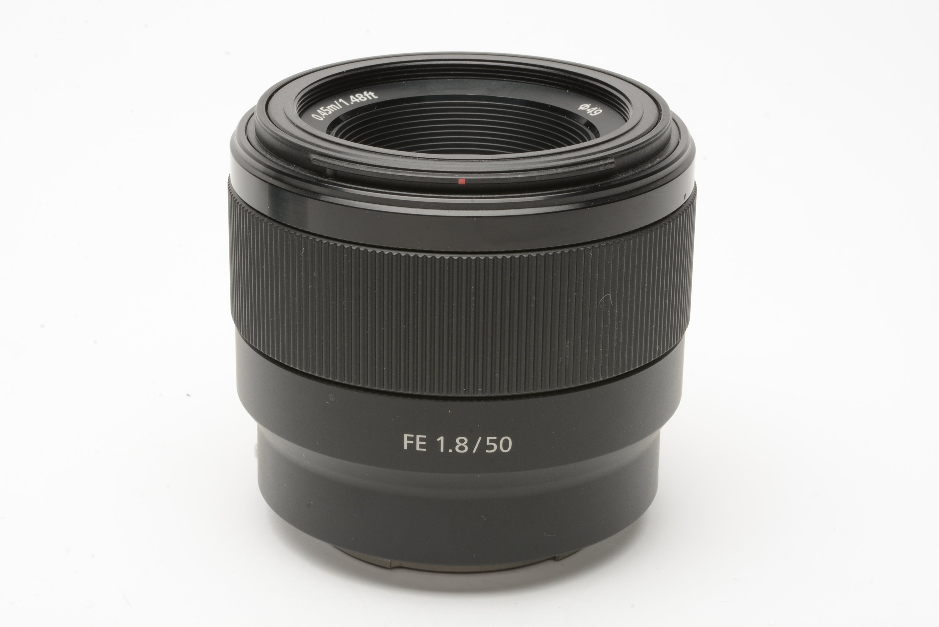 Sony 50mm f1.8 FE SEL50f18F Prime lens, caps+hood – RecycledPhoto