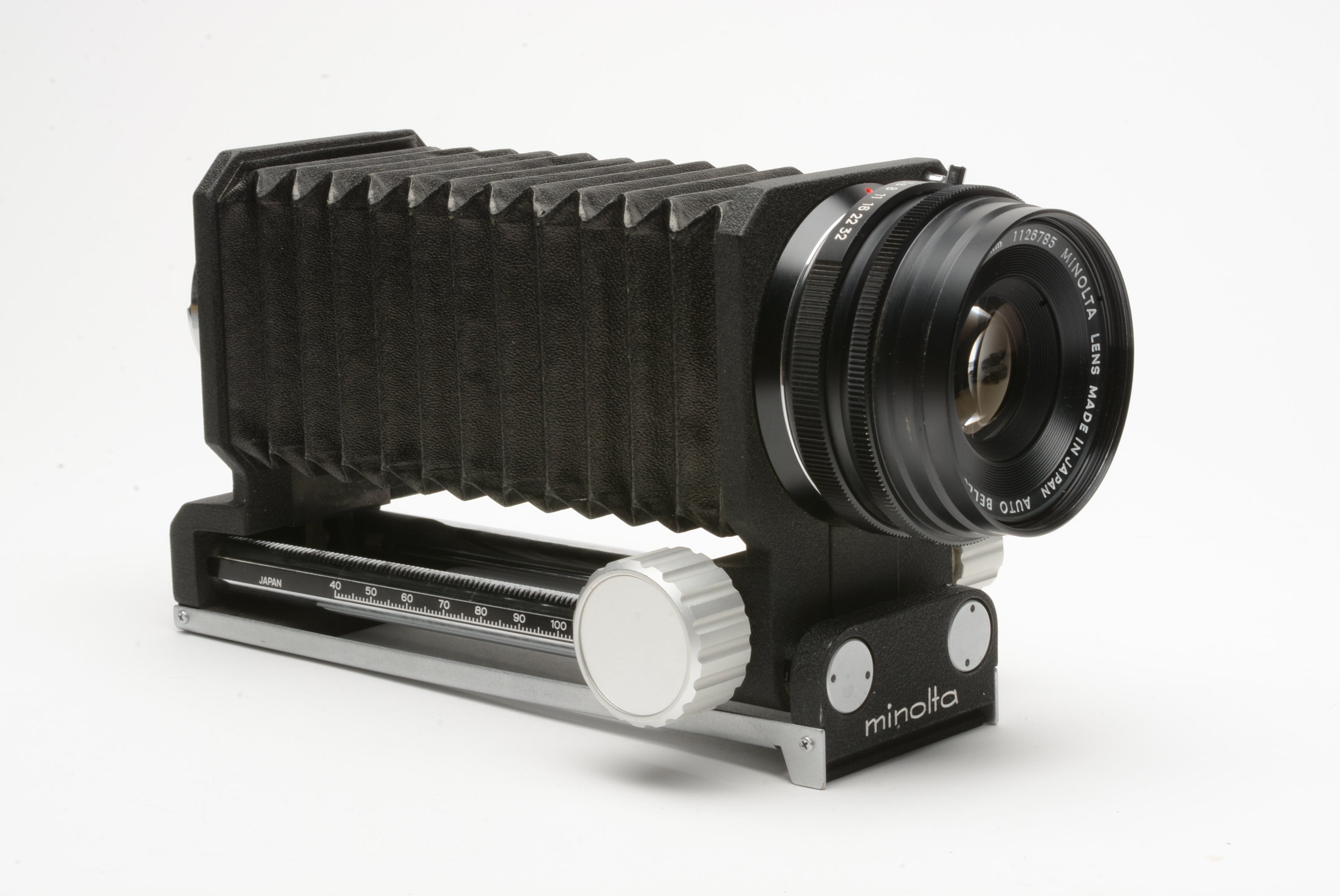 Minolta Macro 100mm f4 Rokkor-X lens w/Minolta Auto Bellows MD 